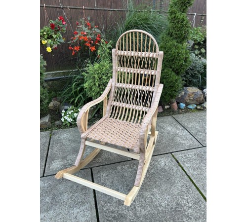 Кресло-качалка плетеная из лозы "Разборная" какао Кресло-качалка плетеная из лозы "Разборная" какао