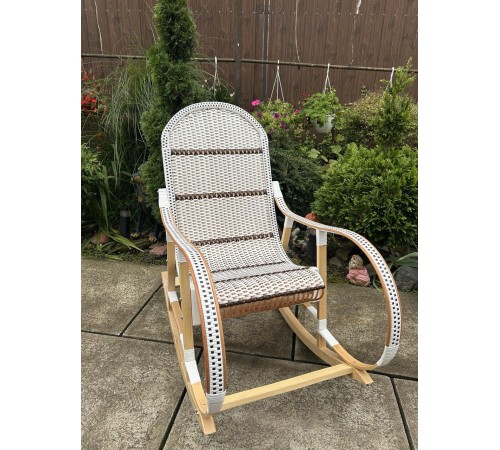 Кресло скалка буковая "Ротанг" с ротанговыми вставками Кресло скалка буковая "Ротанг" с ротанговыми вставками