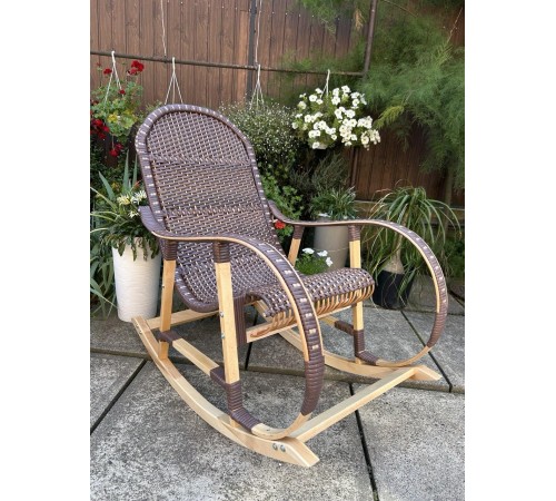 Кресло скалка буковая "Ротанг" с ротанговыми вставками Кресло скалка буковая "Ротанг" с ротанговыми вставками