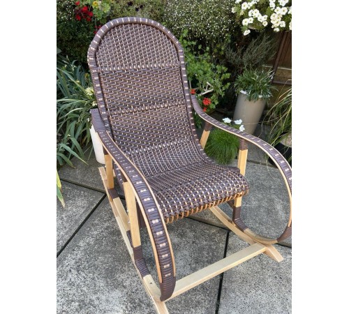 Кресло скалка буковая "Ротанг" с ротанговыми вставками Кресло скалка буковая "Ротанг" с ротанговыми вставками