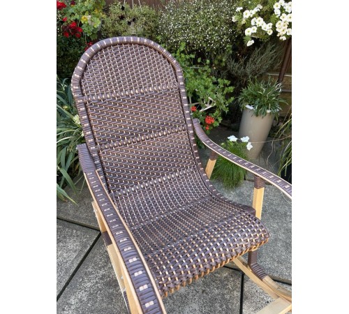 Кресло скалка буковая "Ротанг" с ротанговыми вставками Кресло скалка буковая "Ротанг" с ротанговыми вставками