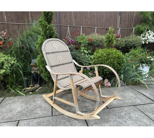 Кресло скалка буковая "Ротанг" с ротанговыми вставками Кресло скалка буковая "Ротанг" с ротанговыми вставками