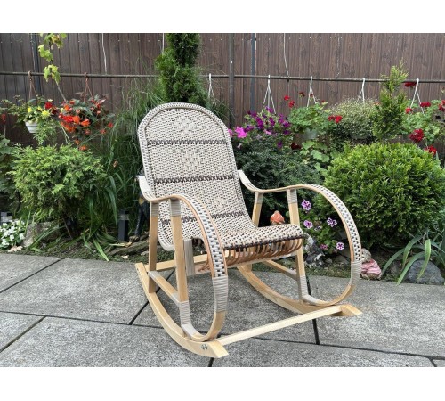 Кресло скалка буковая "Ротанг" с ротанговыми вставками Кресло скалка буковая "Ротанг" с ротанговыми вставками