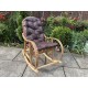 Кресло заноза буковая "Ротанг" с ротанговыми вставками и подушка водостойкая.