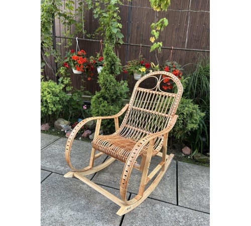 Кресло скалка буковая "Ротанг" с ротанговыми вставками Кресло скалка буковая "Ротанг" с ротанговыми вставками