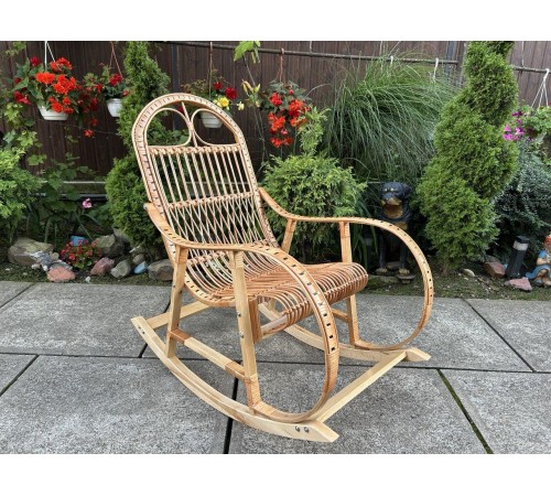 Кресло скалка буковая "Ротанг" с ротанговыми вставками Кресло скалка буковая "Ротанг" с ротанговыми вставками