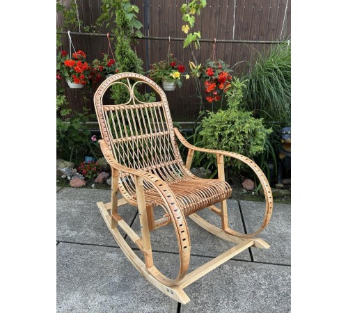 Кресло скалка буковая "Ротанг" с ротанговыми вставками Кресло скалка буковая "Ротанг" с ротанговыми вставками