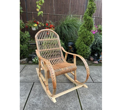 Кресло скалка буковая "Ротанг" с ротанговыми вставками Кресло скалка буковая "Ротанг" с ротанговыми вставками