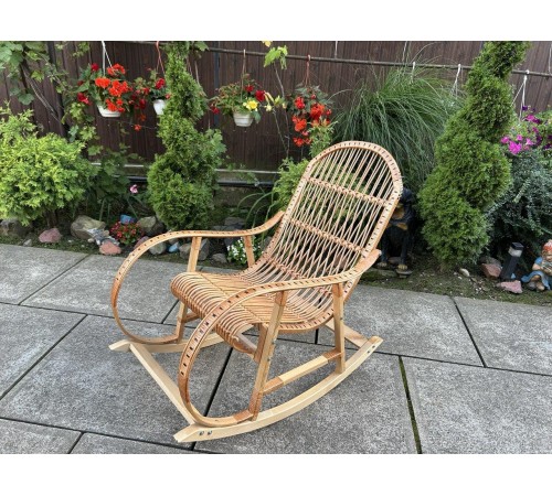 Кресло скалка буковая "Ротанг" с ротанговыми вставками Кресло скалка буковая "Ротанг" с ротанговыми вставками