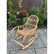 Кресло скалка буковая "Ротанг" с ротанговыми вставками