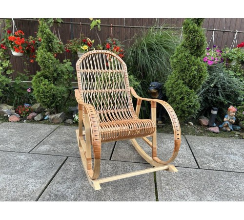 Кресло скалка буковая "Ротанг" с ротанговыми вставками Кресло скалка буковая "Ротанг" с ротанговыми вставками