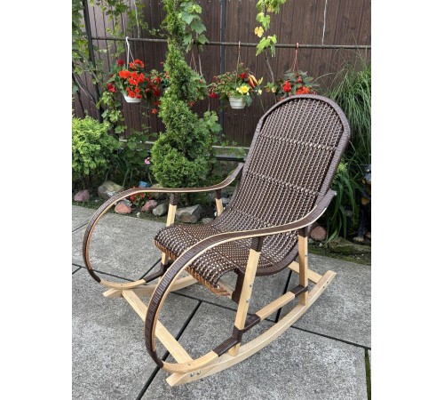 Кресло скалка буковая "Ротанг" с ротанговыми вставками Кресло скалка буковая "Ротанг" с ротанговыми вставками