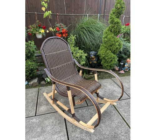Кресло скалка буковая "Ротанг" с ротанговыми вставками Кресло скалка буковая "Ротанг" с ротанговыми вставками