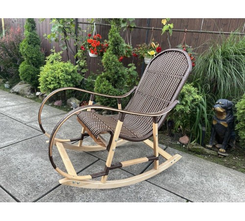 Кресло скалка буковая "Ротанг" с ротанговыми вставками Кресло скалка буковая "Ротанг" с ротанговыми вставками