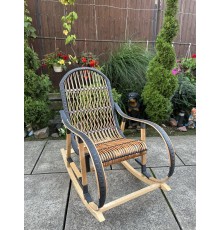 Кресло скалка буковая "Ротанг" с ротанговыми вставками