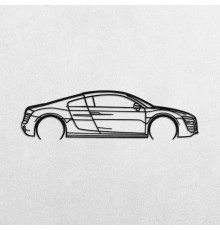 Деревянные панно силуэт AUDI R8 V10