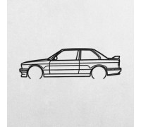 Деревянные панно силуэт BMW E30 M3 Деревянные панно силуэт BMW E30 M3