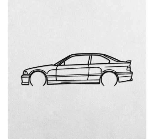 Деревянные панно силуэт BMW E36 M3 Деревянные панно силуэт BMW E36 M3