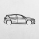 Деревянные панно силуэт BMW 135i F40