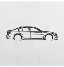 Деревянные панно силуэт BMW 750i