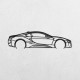 Деревянные панно силуэт BMW i8