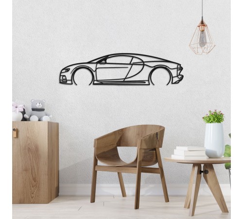 Деревянные панно силуэт BUGATTI CHIRON Деревянные панно силуэт BUGATTI CHIRON