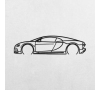 Holzpaneele mit der Silhouette des Bugatti Chiron Holzpaneele mit der Silhouette des Bugatti Chiron