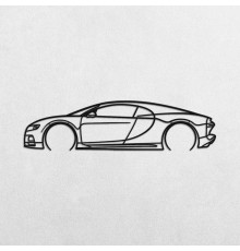 Деревянные панно силуэт BUGATTI CHIRON