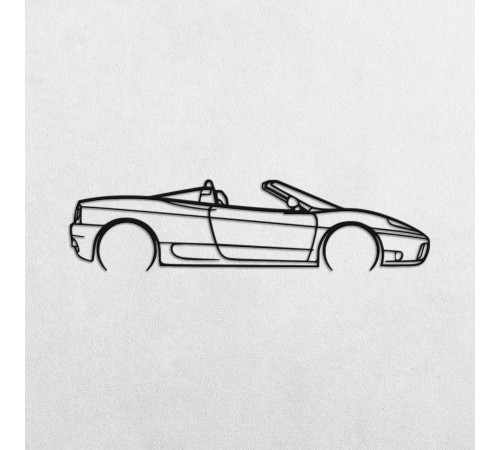 Дерев'яні панно силует FERRARI 360 SPIDER Дерев'яні панно силует FERRARI 360 SPIDER