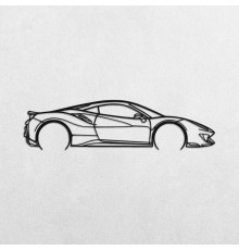 Деревянные панно силуэт FERRARI 488 PISTA