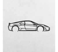 Holzpaneele mit der Silhouette eines Ferrari F430 Scuderia Holzpaneele mit der Silhouette eines Ferrari F430 Scuderia