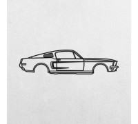 Wooden panels with a Ford Mustang GT390 silhouette Wooden panels with a Ford Mustang GT390 silhouette