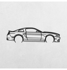 Деревянные панно силуэт FORD MUSTANG GT 2013