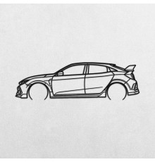 Деревянные панно силуэт HONDA CIVIC TYPER