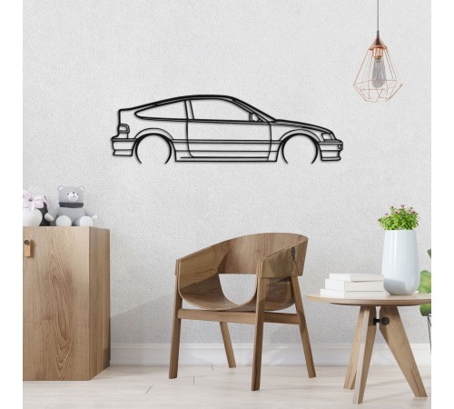 Деревянные панно силуэт HONDA CRX 1990 Деревянные панно силуэт HONDA CRX 1990