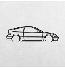 Деревянные панно силуэт HONDA CRX 1990