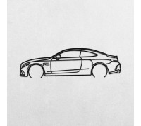 Drewniane panele z sylwetką Mercedesa C63 AMG Drewniane panele z sylwetką Mercedesa C63 AMG