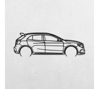 Wooden panels with the silhouette of a Mercedes GLA 45 Wooden panels with the silhouette of a Mercedes GLA 45