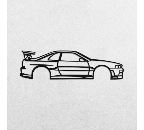 Деревянные панно силуэт NİSSAN SKYLINE R34 Деревянные панно силуэт NİSSAN SKYLINE R34