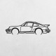 Деревянные панно силуэт PORSCHE 911 TURBO MODEL 964