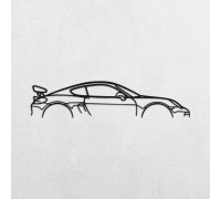 Деревянные панно силуэт PORSCHE CAYMAN GT4 981
