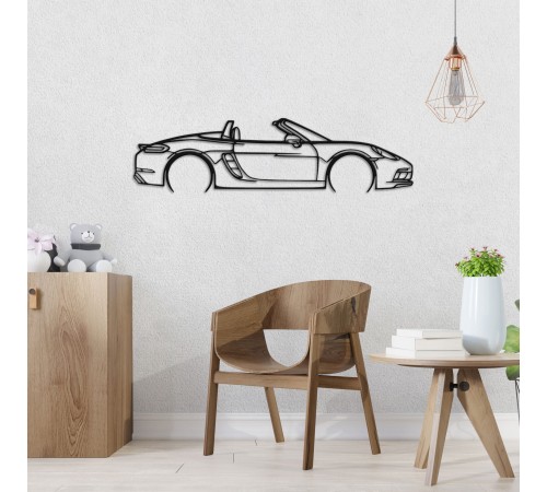 Дерев'яні панно силует PORSCHE 718 BOXSTER GTS Дерев'яні панно силует PORSCHE 718 BOXSTER GTS
