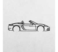 Holzpaneele mit der Silhouette eines Porsche 718 Boxster GTS Holzpaneele mit der Silhouette eines Porsche 718 Boxster GTS