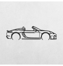 Деревянные панно силуэт PORSCHE 718 SPIDER 2020