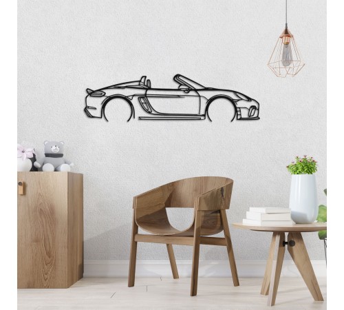 Деревянные панно силуэт PORSCHE 718 SPIDER 2020 Деревянные панно силуэт PORSCHE 718 SPIDER 2020