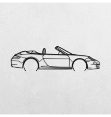 Дерев'яні панно силует PORSCHE 911 CABRIO MODEL 997