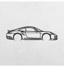 Деревянные панно силуэт PORSCHE 911 MODEL 991 TURBO S