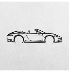 Деревянные панно силуэт PORSCHE 911 MODEL 992 CONVERTIBLE