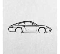 Drewniane panele przedstawiające sylwetkę Porsche 911 Model 996 Drewniane panele przedstawiające sylwetkę Porsche 911 Model 996