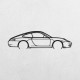 Деревянные панно силуэт PORSCHE 911 MODEL 996